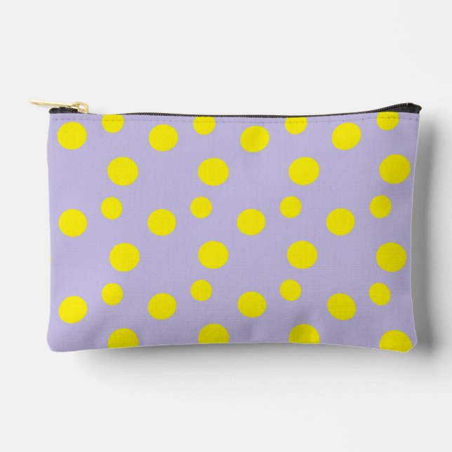Yellow circles on purple accessory pouch (Front)