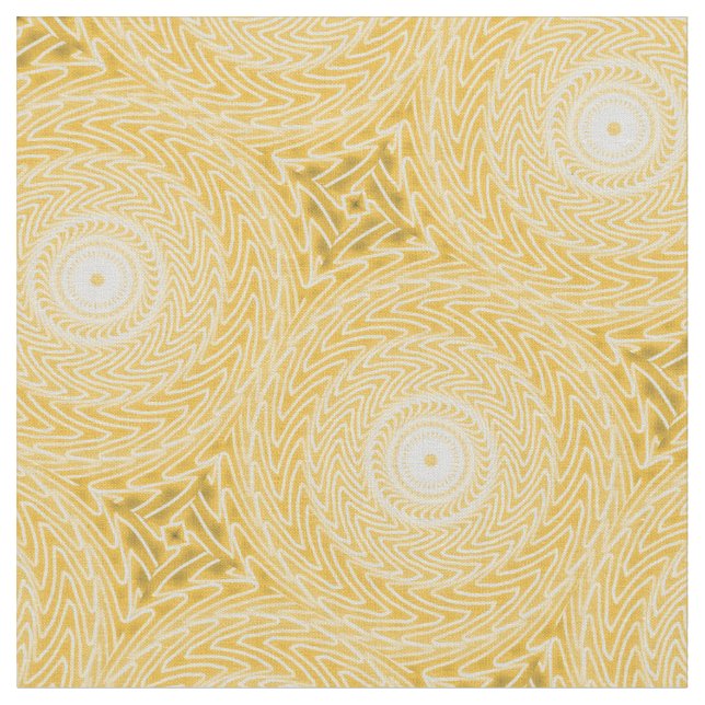 Yellow circles pattern fabric (Close Up)