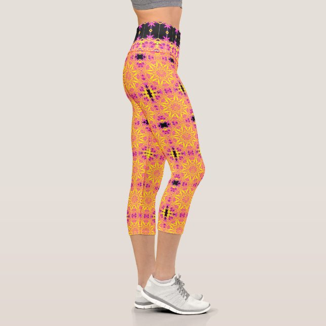 Yellow Circus Capri Leggings (Right)