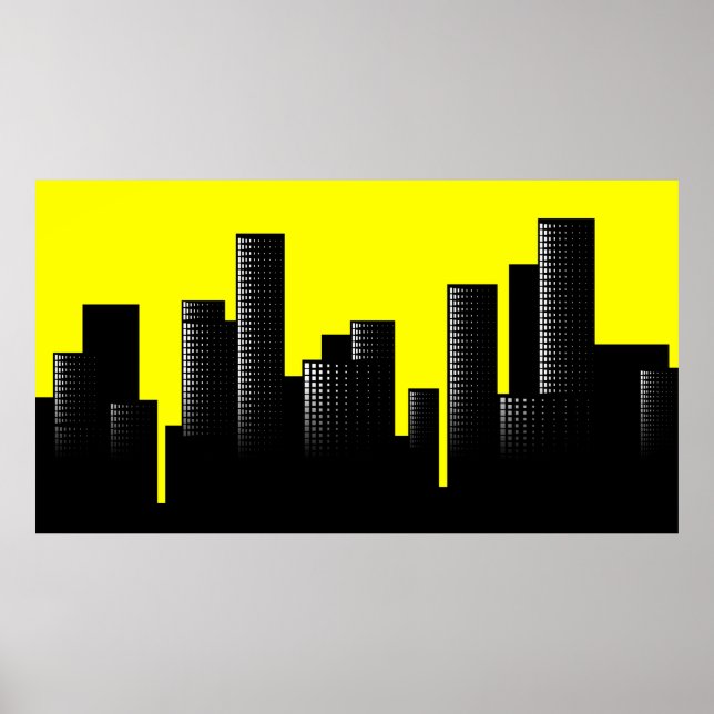 yellow cityscape poster (Front)