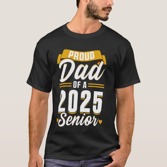 Yellow Class of 2025 Senior Graduation Funny Senio T-Shirt (Front)