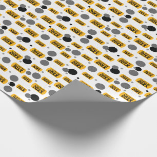 Yellow "Class Of" Dog Tag and Dots Pattern Wrap Wrapping Paper