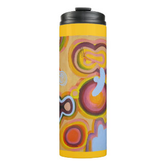 yellow clock thermal tumbler
