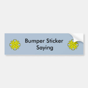 Yellow Clover Ribbon by Kenneth Yoncich Bumper Sticker
