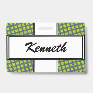 Yellow Clover Ribbon by Kenneth Yoncich ID Badge