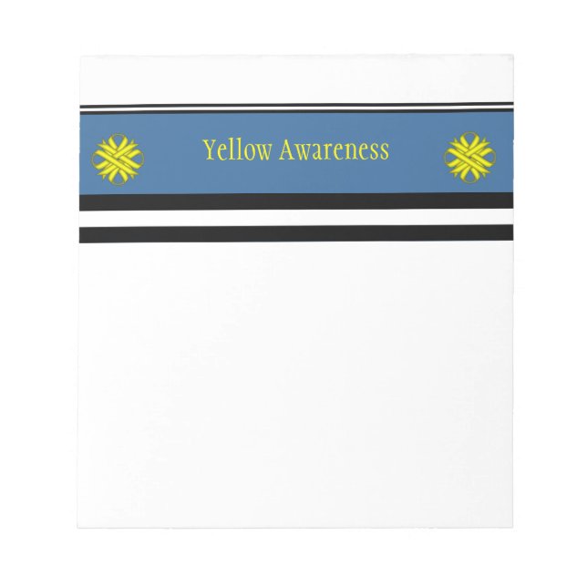 Yellow Clover Ribbon by Kenneth Yoncich Notepad (Front)