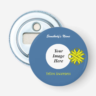 Yellow Clover Ribbon Template by Kenneth Yoncich Bottle Opener