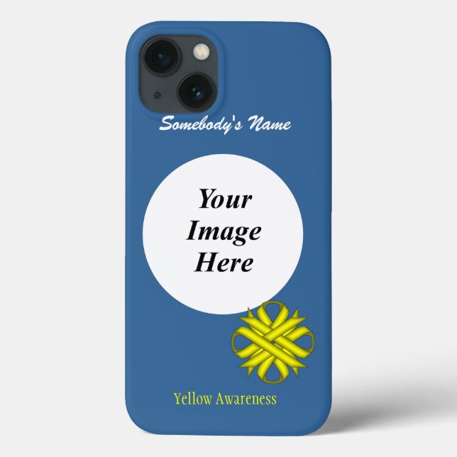Yellow Clover Ribbon Template by Kenneth Yoncich Case-Mate iPhone Case (Back)