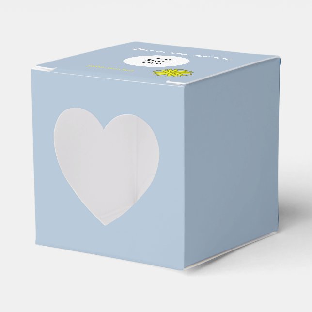 Yellow Clover Ribbon Template by Kenneth Yoncich Favour Box (Front Side)