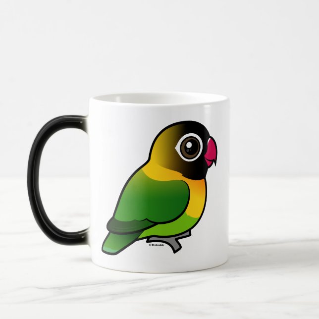Yellow-collared Lovebird Magic Mug (Left)