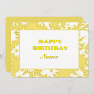 Yellow Color Me Daisies Birthday Card