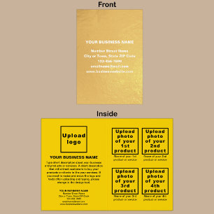 Yellow Colour Business Brand on Foil Card