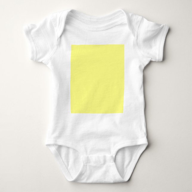Yellow Colour Customised Designer Baby Bodysuit (Front)