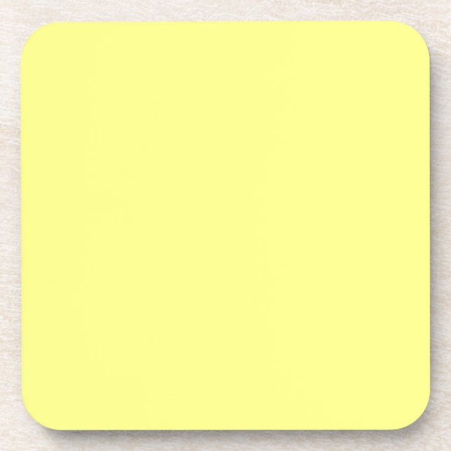 Yellow Colour Customised Designer Coaster (Front)