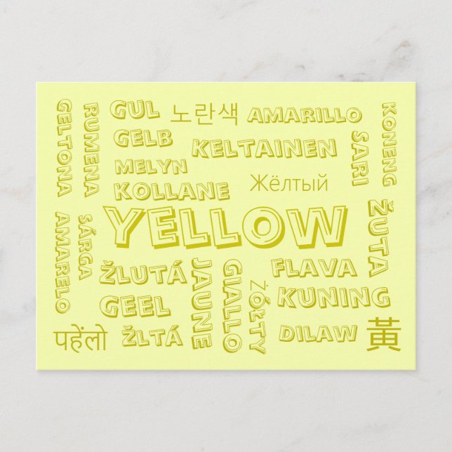 Yellow - Colour Languages on Postcards (Front)
