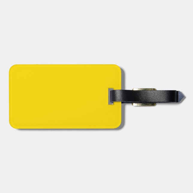 Yellow Colour Luggage Tag (Back Horizontal)
