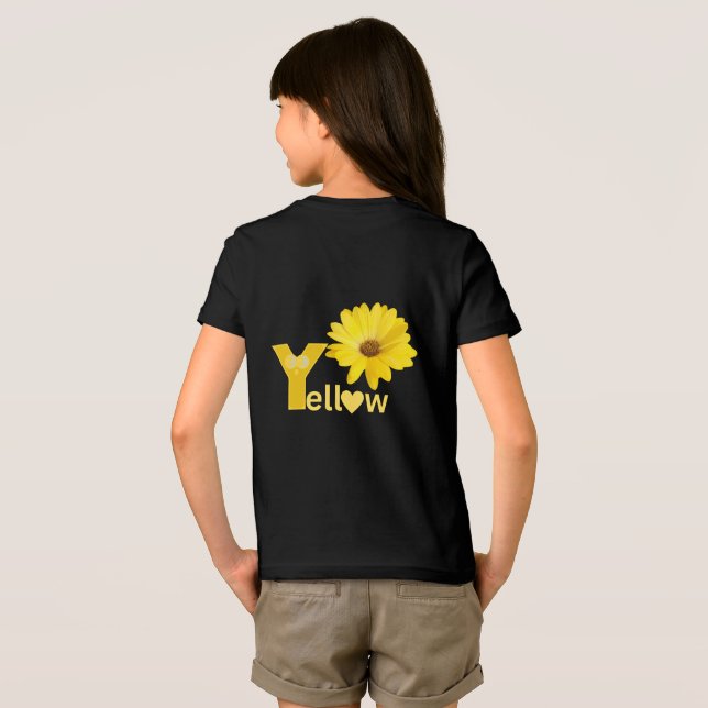 Yellow Colour on Black Tri-Blend Shirt (Back Full)