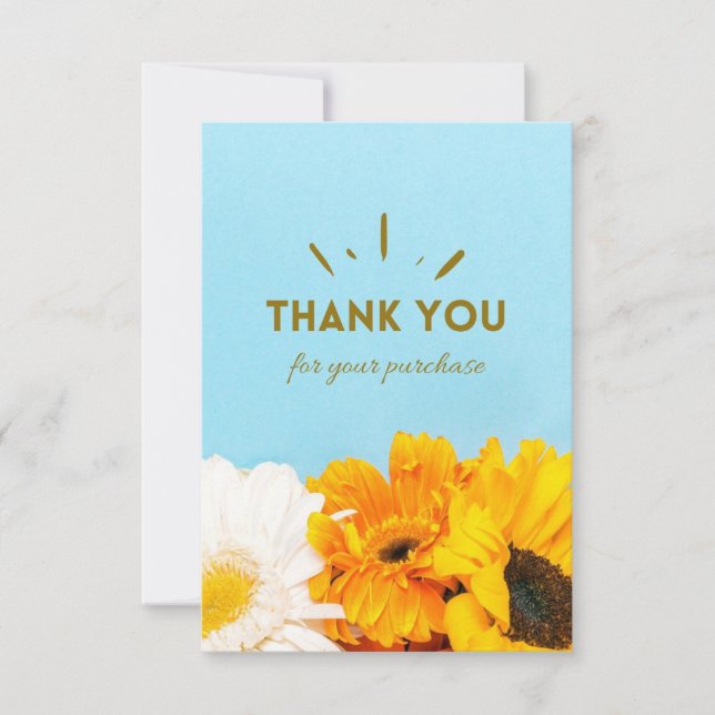 Yellow colour Thank You card (Front)