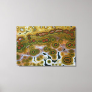 Yellow Coloured Ocean Jasper Canvas Print