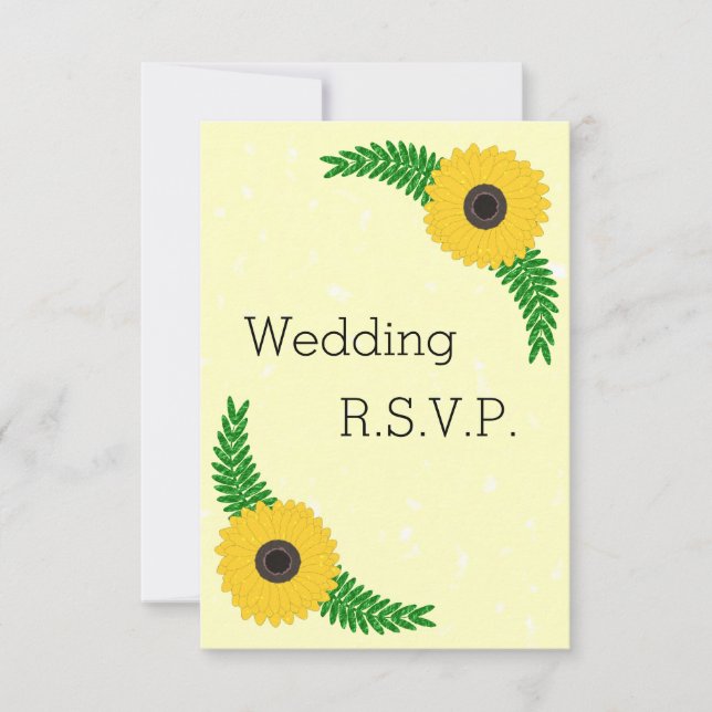 Yellow Coloured Sunflower Design Wedding (Front)