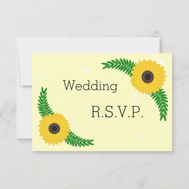 Yellow Coloured Sunflower Design Wedding (Front)