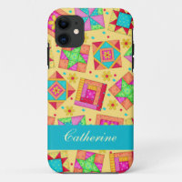 Yellow Colourful Patchwork Quilt Block Custom