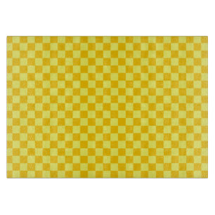 Yellow Combination Chequerboard by ShirleyTaylor Cutting Board