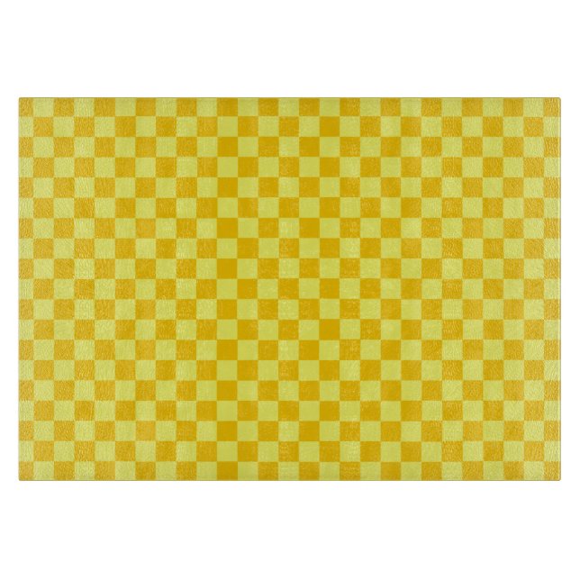 Yellow Combination Chequerboard by ShirleyTaylor Cutting Board (Front)
