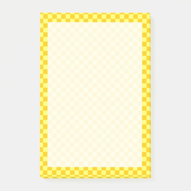 Yellow Combination Chequerboard by ShirleyTaylor Post-it Notes (Front)