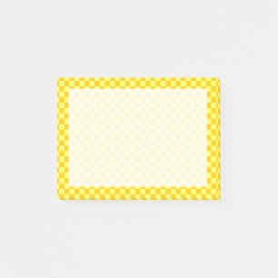 Yellow Combination Chequerboard by ShirleyTaylor Post-it Notes