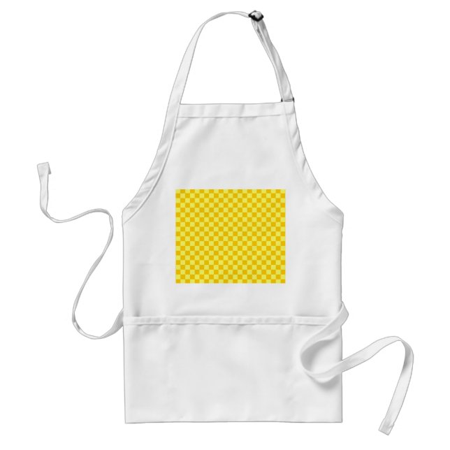 Yellow Combination  Chequerboard by ShirleyTaylor Standard Apron (Front)