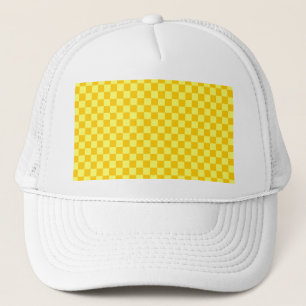 Yellow Combination Chequerboard by ShirleyTaylor Trucker Hat