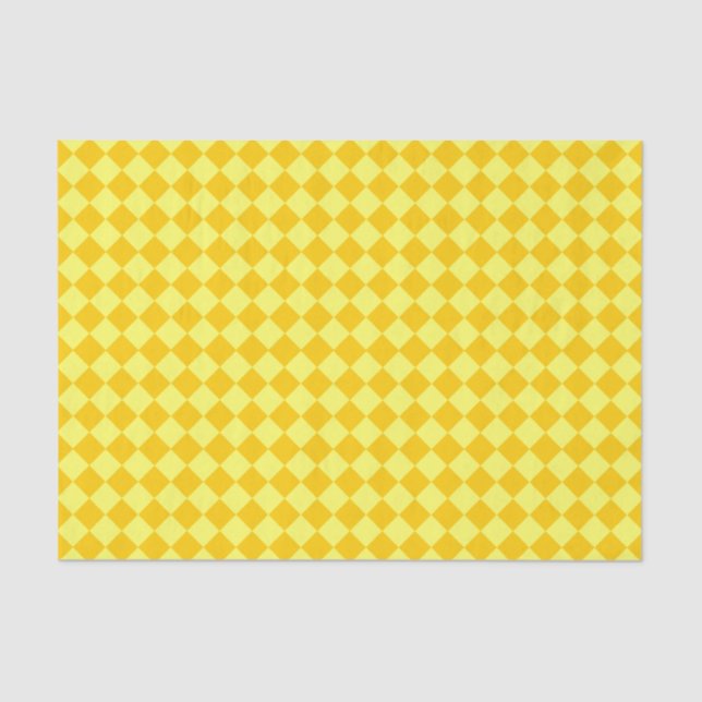 Yellow Combination Diamond Pattern by STaylor Tissue Paper (Front)