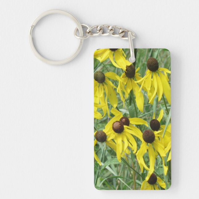 Yellow Coneflowers  Key Ring (Front)