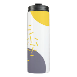 Yellow, cool, modern, trendy geometric art thermal tumbler