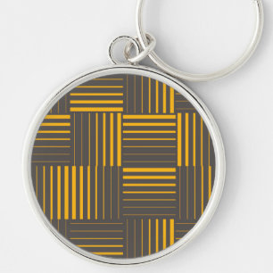 Yellow, cool, unique, trendy, modern lines key ring