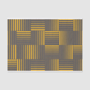 Yellow, cool, unique, trendy, modern lines tissue paper