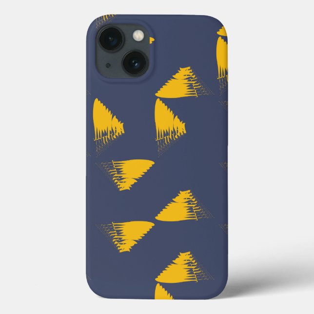 Yellow, cool, unique, trendy triangles Case-Mate iPhone case (Back)