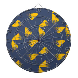 Yellow, cool, unique, trendy triangles dartboard