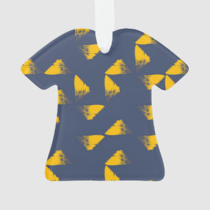 Yellow, cool, unique, trendy triangles ornament