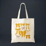 Yellow Coquette Girly Bows Tote Bag<br><div class="desc">Coquette and girly tote bag featuring hand drawn illustration of yellow bows.</div>