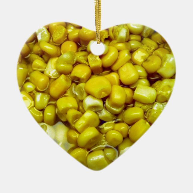 Yellow Corn Ceramic Tree Decoration (Front)