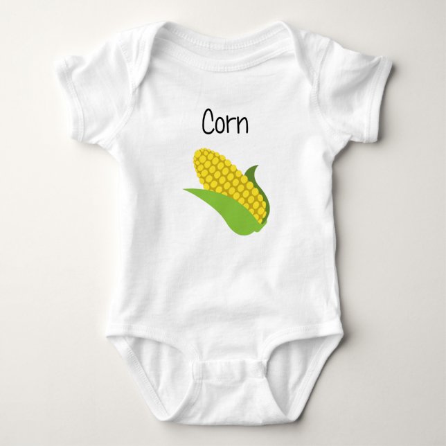 Yellow Corn on the Cob Baby Bodysuit (Front)
