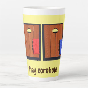 Yellow Cornhole Latte Mug