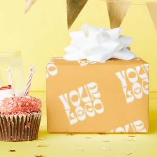 Yellow Corporate Business Logo Wrapping Paper