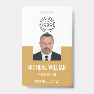 Yellow Corporate ID Badge