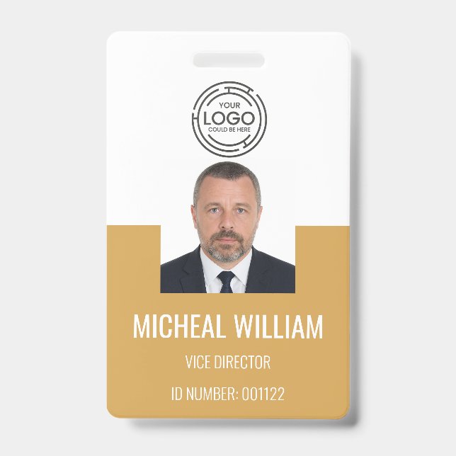 Yellow Corporate ID Badge (Front)