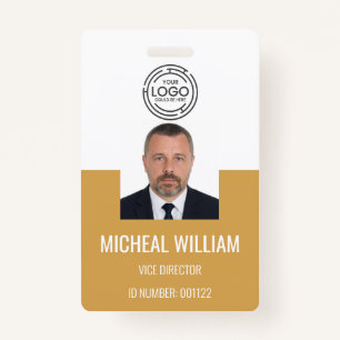 Yellow Corporate ID Badge