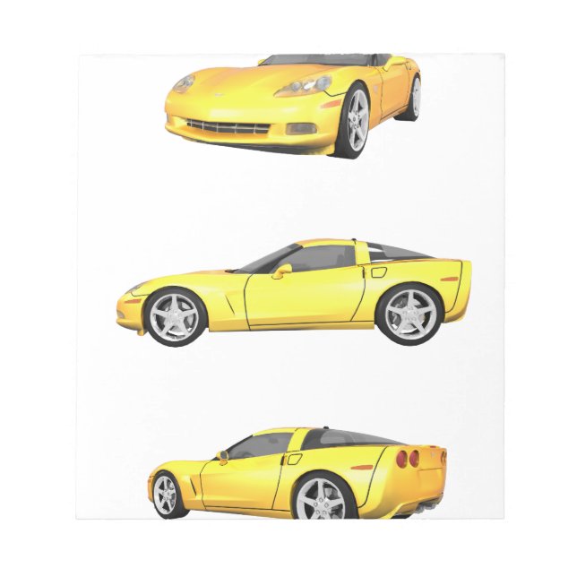 Yellow Corvette: Notepad (Front)