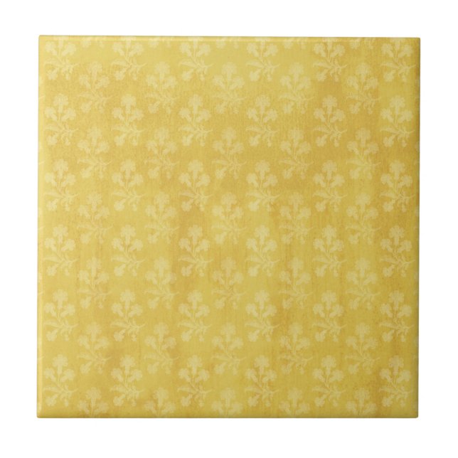 Yellow Cottage Floral Tile (Front)